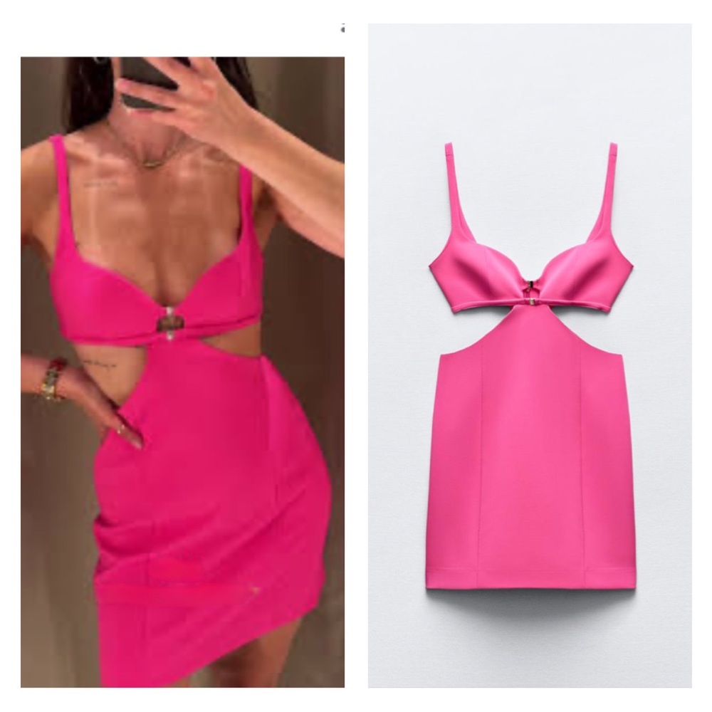 NWT Zara fitted cut out dress
